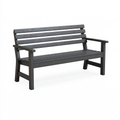 Panchina da esterno 122 x 65 x 90 cm in metallo nera stile moderno