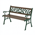 Panchina da giardino 120 x 60 x 85 cm in legno e metallo verde/marrone classica