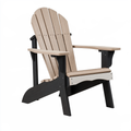 Sedia Adirondack 82 x 76 x 100 cm in materiale sintetico beige e nero da esterno con schienale inclinato